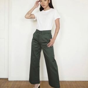 Kotn Culotte Trousers Green Size 4
